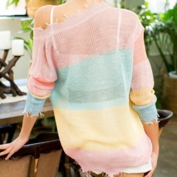 Summer Lovin Striped Oversized Sweater - Picture 4 of 8